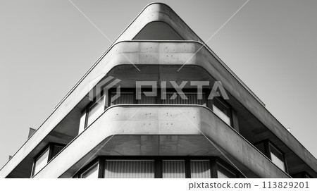 Towering Building With Clock on Side 113829201