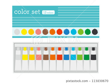 Illustration of a paint set Illustration of a paint set 113830670