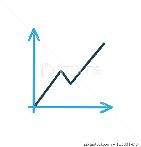 Isolated simple Graph Icon 113831478