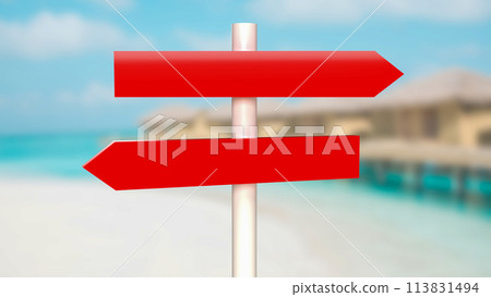 The traffic sign  for transportation or travel concept 3d rendering 113831494