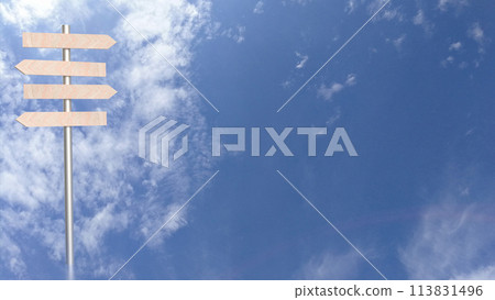 The traffic sign  for transportation or travel concept 3d rendering 113831496