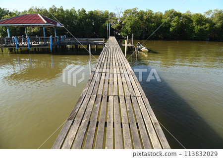 Bana Wooden Bridge is a wooden bridge built with the cooperation of the community. Built to stretch all the way to Pattani Bay, you can take a walk to admire the atmosphere of the sea. Bana Wooden Bridge is a wooden bridge built with the cooperation of the community. Built to stretch all the way to Pattani Bay, you can take a walk to admire the atmosphere of the sea. 113832029