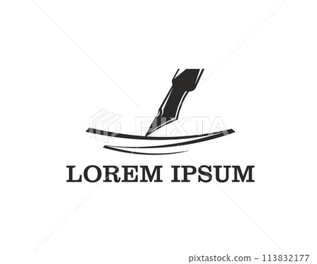 Feather pen quill icon for law, notary office or writer, vector symbol. Quill or feather pen sign in ink line signature for lawyer firm or legal attorney, book author and publishing house sign Feather pen quill icon for law, notary office or writer, vector symbol. Quill or feather pen sign in ink line signature for lawyer firm or legal attorney, book author and publishing house sign 113832177