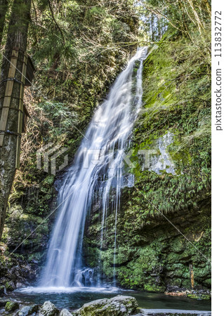 Biwa Falls near the Kazurabashi Bridge in Iya Biwa Falls near the Kazurabashi Bridge in Iya 113832772