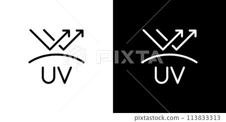 Sun UV protection line icon 113833313