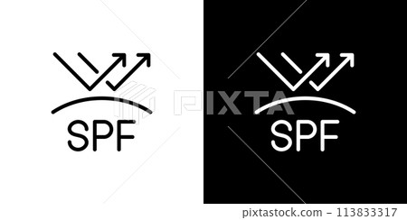 Sun UV protection line icon 113833317