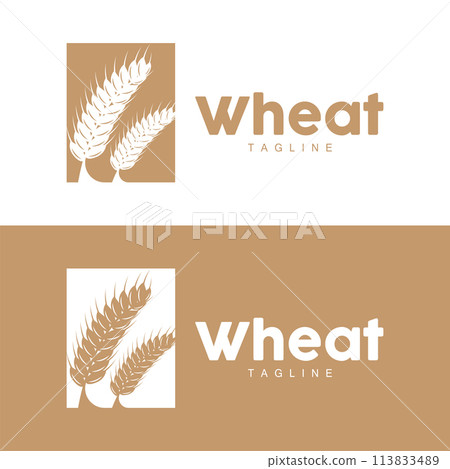 Rice Logo, Farm Wheat Logo Design, Vector Wheat Rice Icon Template Retro Vintage Illustration Rice Logo, Farm Wheat Logo Design, Vector Wheat Rice Icon Template Retro Vintage Illustration 113833489