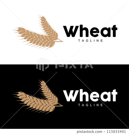 Rice Logo, Farm Wheat Logo Design, Vector Wheat Rice Icon Template Retro Vintage Illustration Rice Logo, Farm Wheat Logo Design, Vector Wheat Rice Icon Template Retro Vintage Illustration 113833491