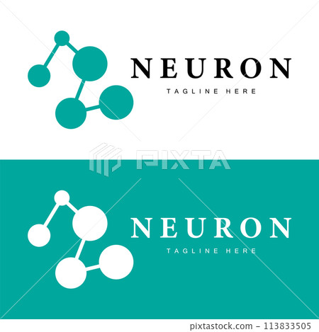 Neuron Logo Design Health Illustration DNA Molecule Nerve Cell Abstract Simple Illustration 113833505