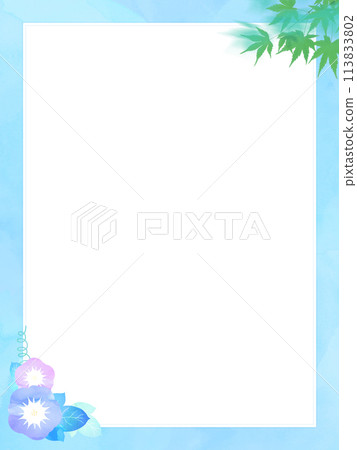 Summer watercolor frame 113833802