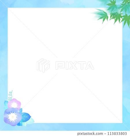 Summer watercolor frame 113833803