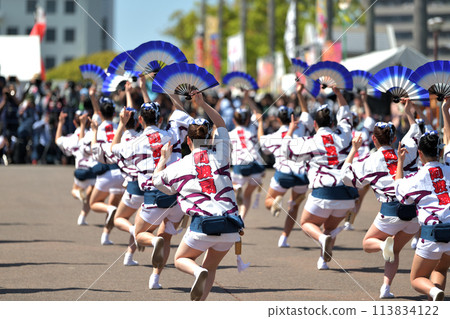 德島市阿波舞春節「花春節」名婦歡樂舞 113834122