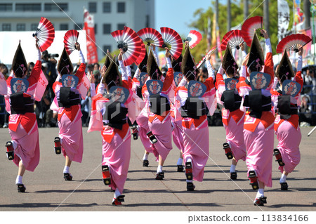 德島市阿波舞春節「花春節」著名扇子舞系列 113834166
