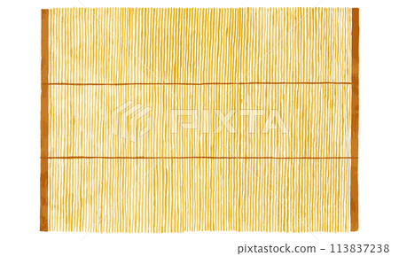 Hand-drawn watercolor vector illustration of bamboo blinds 113837238