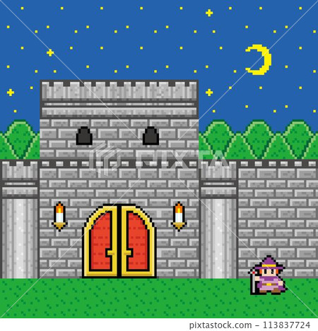 Game-style pixel art: Wizard mini screen Game-style pixel art: Wizard mini screen 113837724