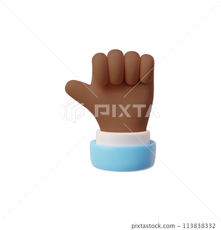 Thumbs up 3D vector icon, cartoon style on isolated background. 113838332