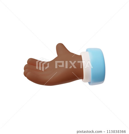 Welcoming handshake gesture 3D vector illustration Welcoming handshake gesture 3D vector illustration 113838366