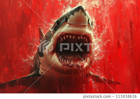 angry shark angry shark 113838616