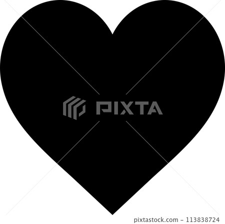 心形標記黑色 113838724