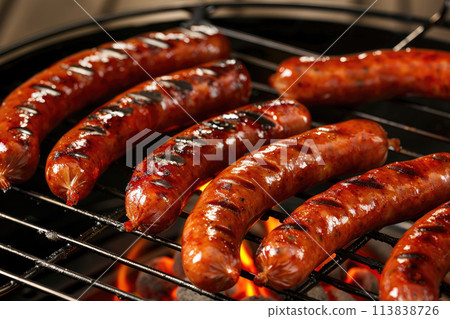 Grilled Sausages, Generative AI 113838726