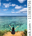 Okinawa sea and woman photo 113838756