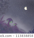 神秘月光照亮的蘑菇 113838858