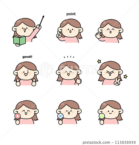 Woman illustration set Woman illustration set 113838939