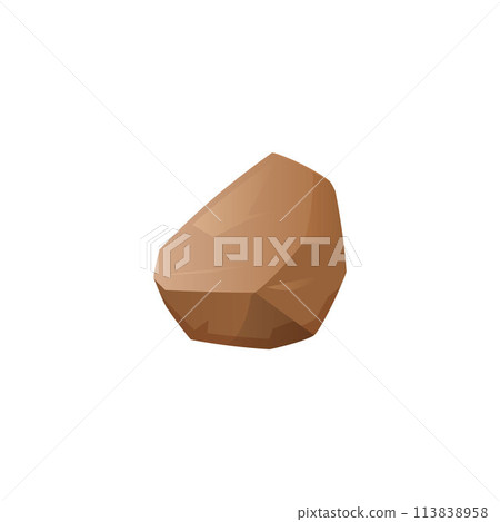 Vector illustration of a brown cobblestone for creating paths or structures. 113838958