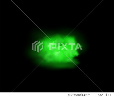 Green smoke cluster. Vector illustration 113839145