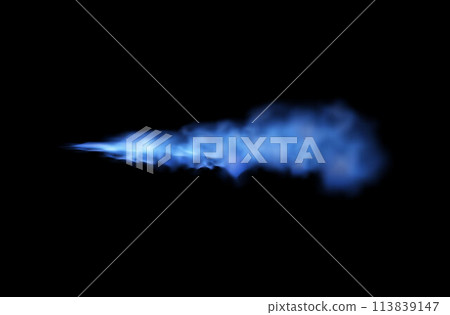 Blue smoke stream. Vector illustration 113839147