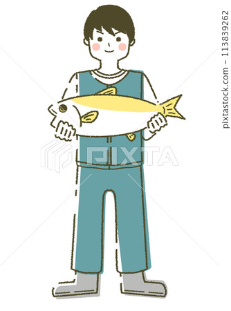 Young fisherman man fishing Young fisherman man fishing 113839262