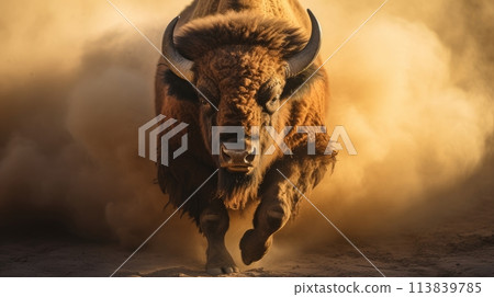 running bison running bison 113839785