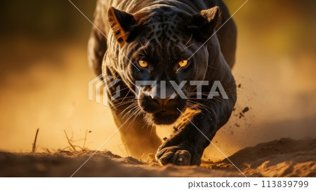 panther runs panther runs 113839799