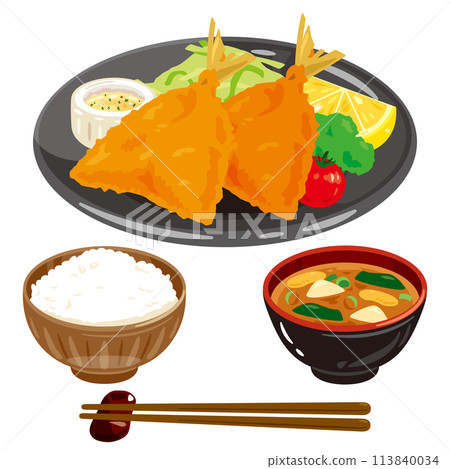 炸竹莢魚套餐 113840034