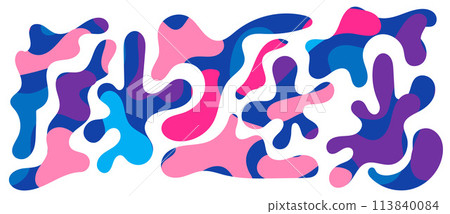 Freeform blob shapes. Abstracts amoeba shapes, freeform organic elements. 113840084