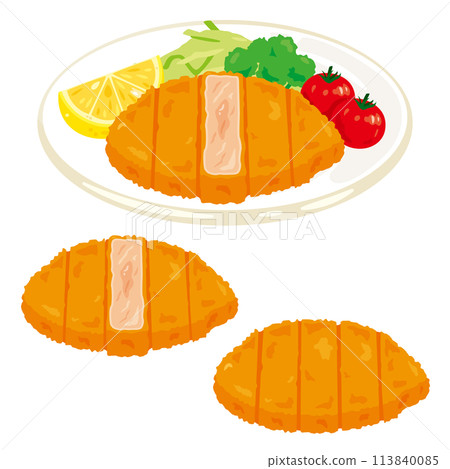 Tonkatsu served on a plate Tonkatsu served on a plate 113840085