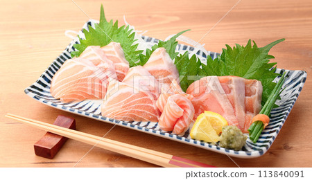 三文魚生魚片 三文魚生魚片 113840091