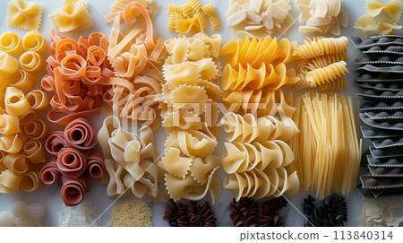 variety of pasta top view 113840314