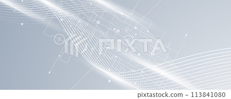 Technology abstract futuristic background for internet business. Big data concept. 113841080