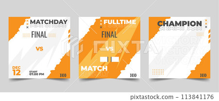 Set of modern sport match social media vector template Set of modern sport match social media vector template 113841176