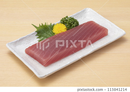 黃鰭鮪魚生魚片柵欄 黃鰭鮪魚生魚片柵欄 113841214