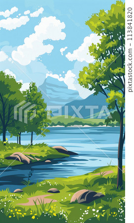 Summer earth: A scene filled with greenery Summer earth: A scene filled with greenery 113841820