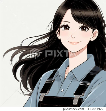 Woman in work clothes Woman in work clothes 113841922