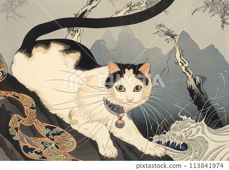 Ukiyo-e Cat Ukiyo-e Cat 113841974