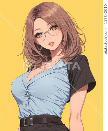 卡通插畫女醫生 卡通插畫女醫生 113842610