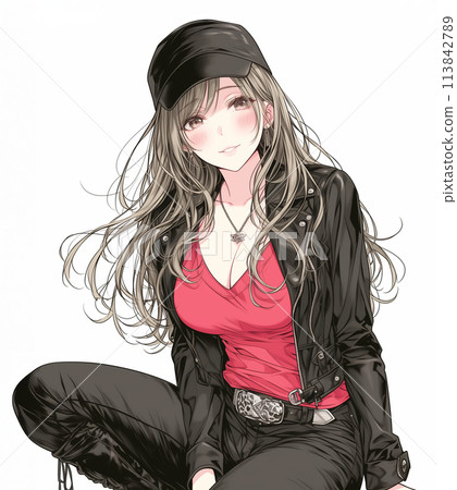 卡通女人時尚插畫 113842789