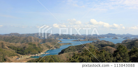 March 22, 2024: Tsushima Island Travel Eboshidake Observation Deck, Tsushima Island, Nagasaki Prefecture, Japan 113843088
