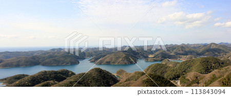 March 22, 2024: Tsushima Island Travel Eboshidake Observation Deck, Tsushima Island, Nagasaki Prefecture, Japan 113843094