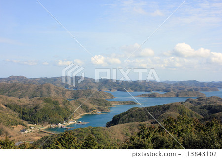 March 22, 2024: Tsushima Island Travel Eboshidake Observation Deck, Tsushima Island, Nagasaki Prefecture, Japan 113843102