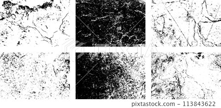 Black and white grunge. Distress overlay texture. Abstract surface dust and rough dirty wall background concept. Distress illustration simply place over object to create grunge effect. Vector EPS10. 113843622
